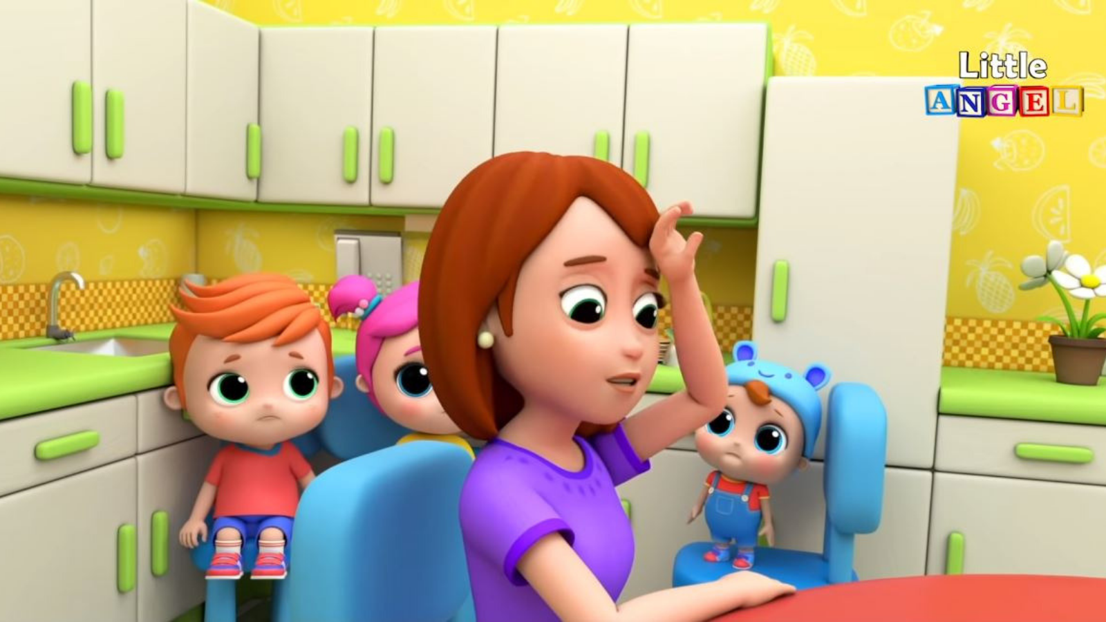 Little Angel Nursery Rhymes: Mommy Is Sick | Boo Boo Song