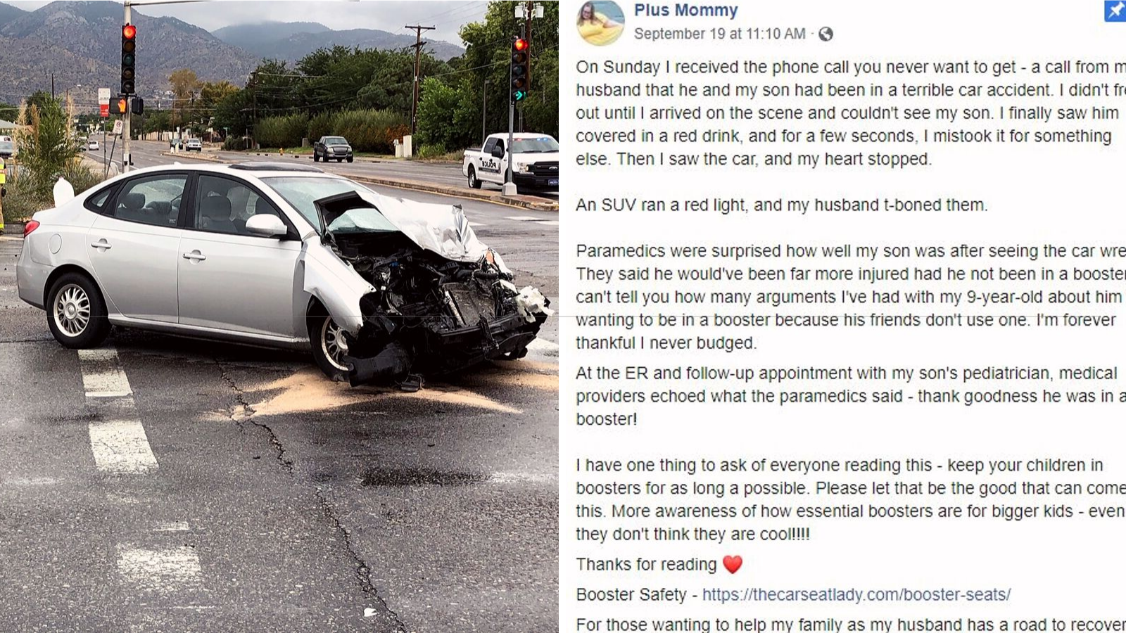 Child Booster Seat Kept Son Safe During Serious Car Accident