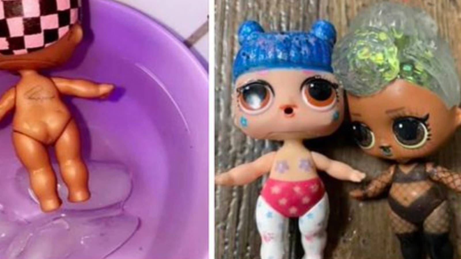 L.O.L. Surprise! Dolls Put In Water Shows Lingerie L.O.L. Surprise! Dolls Put In Water Shows Lingerie