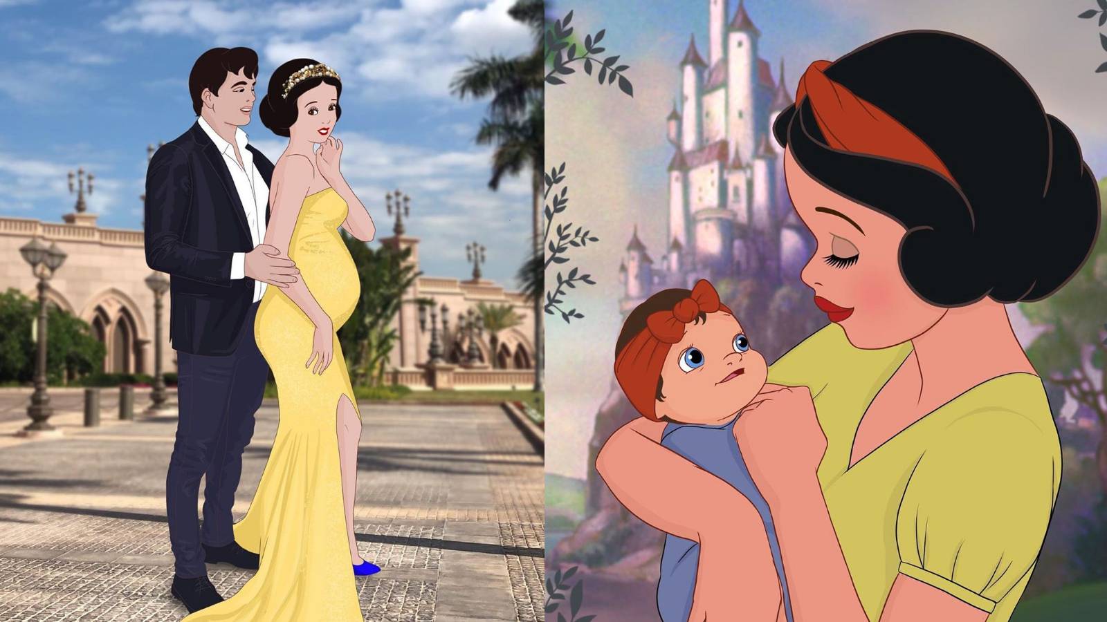 Artist Imagines Disney Princesses As Moms, image size:1600x900