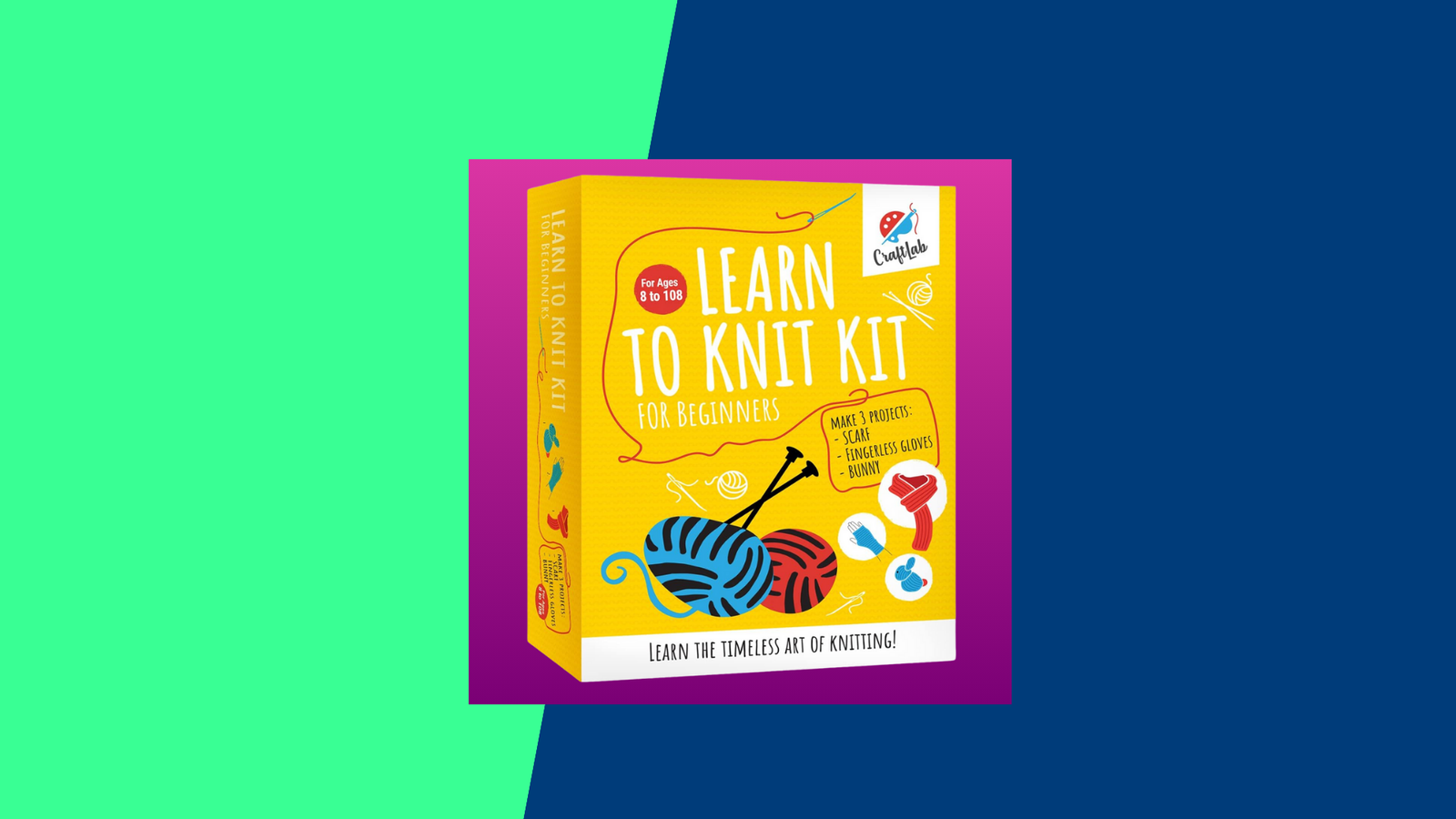 Boye 3616400000 I Taught Myself To Knit Kit - Complete Learning Set