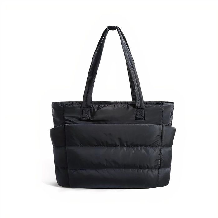 Bagsmart Black Quilted Puffer Tote Bag Review: Stylish