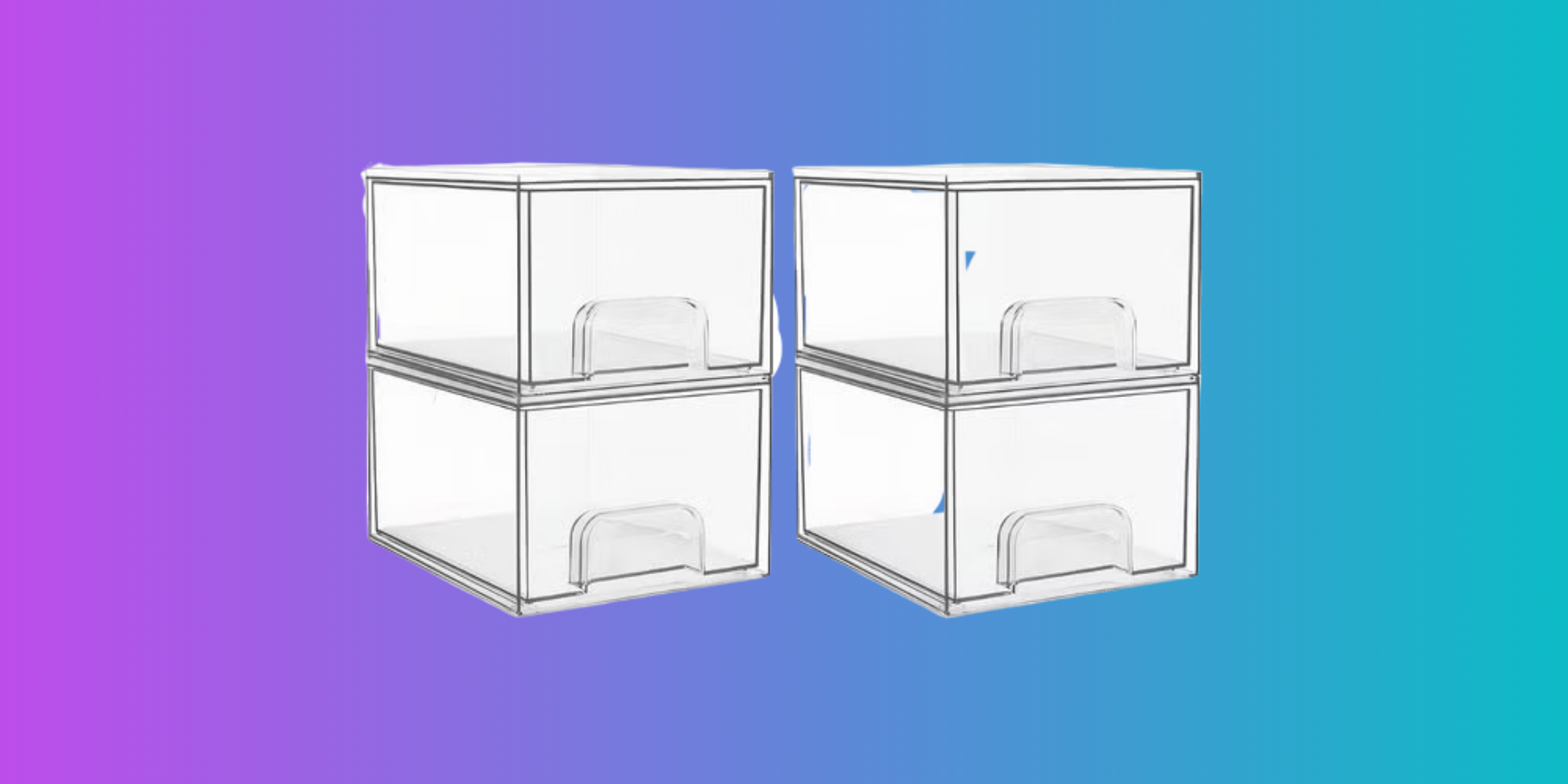 Clear Stackable Storage Drawers for Home Organization